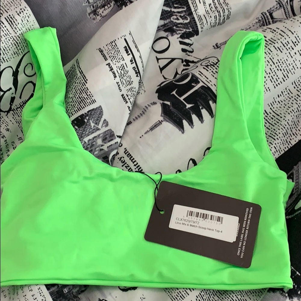 neon green bikini top